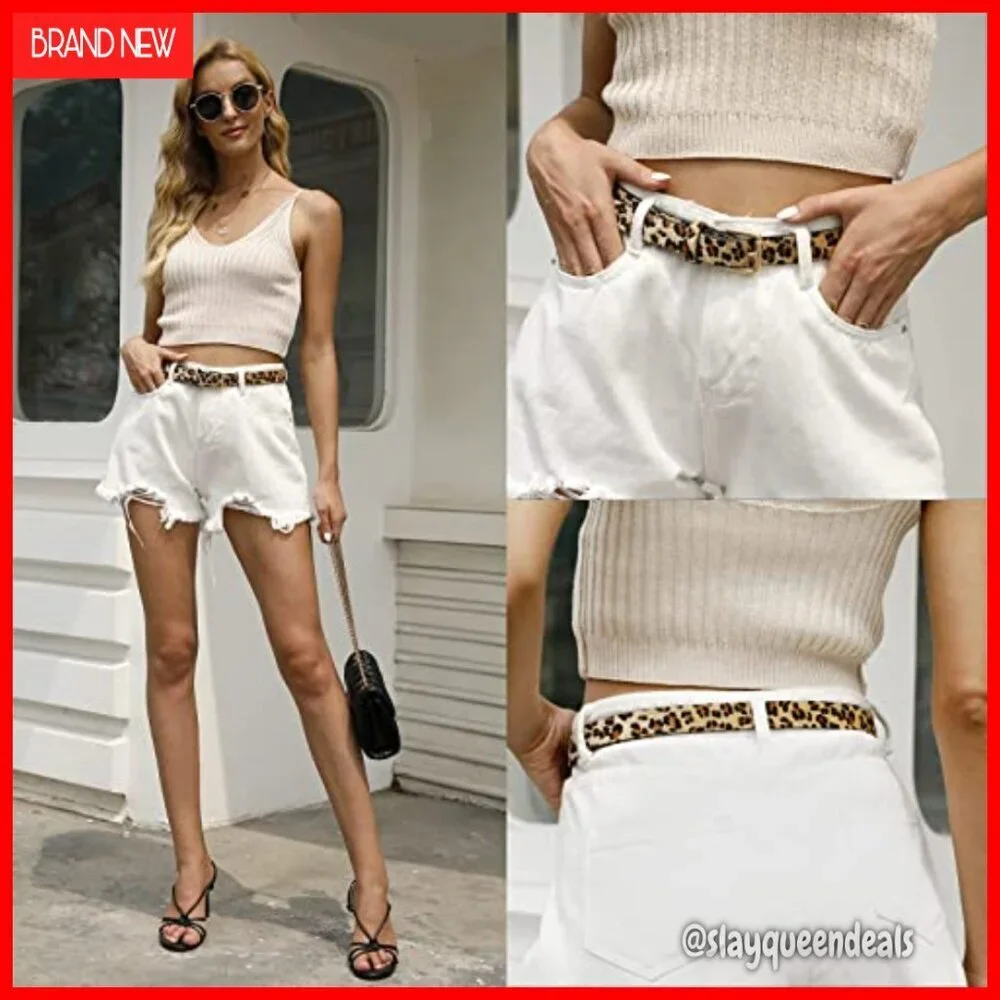 Adjustable PU Leather Belt with Alloy Buckle, Size Medium, Fits 31-36